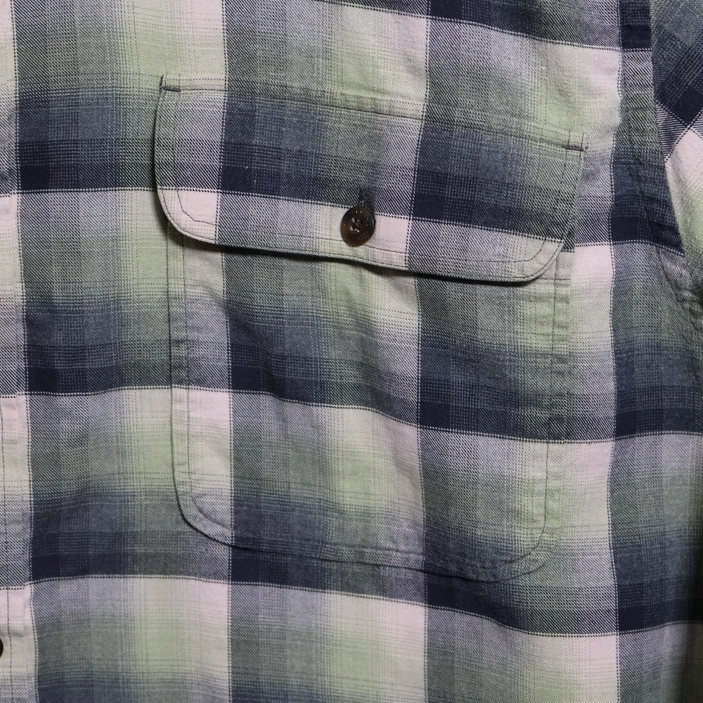 Overland Shirt Mens 2XL Green Plaid Flannel Outdoor Gorpcore Long Sleeve Casual - Picture 3 of 9